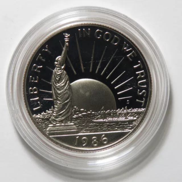 1986-S Proof Statue of Liberty Commemorative Half Dollar - Coin & Capsule