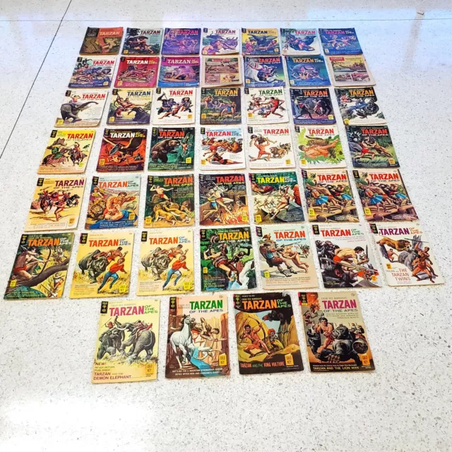 [LOT OF 46] Vintage Gold Key/DC Tarzan of the Apes Comic Books 1960-70s #155-206