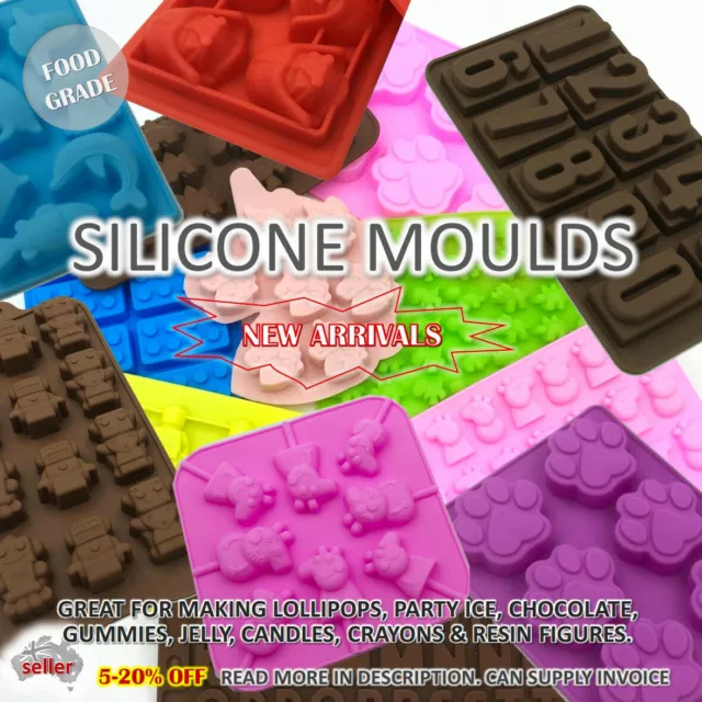 SILICONE MOULD Chocolate Ice Lollipop Crayon Candle Resin Lego Unicorn Dinosaur