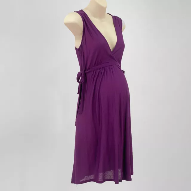 Mamas & Papas Maternity Purple Lightweight Dress Sleeveless Size 8 - 20