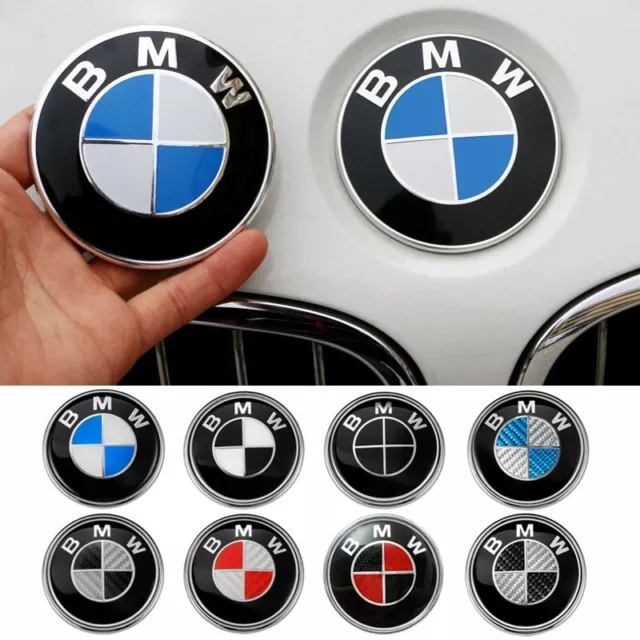 45mm 74mm 82mm Car Front Hood Sticker Auto Trunk Rear Emblem Badge Decal for BMW