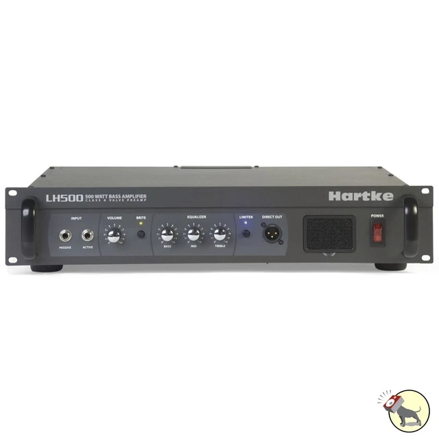 Hartke LH500 500-Watt Bass Guitar Amplifier Head Class-A Tube Preamp Circuit amp