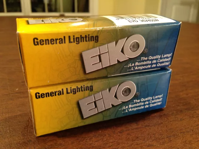 Lot of 2 NEW IN BOX/UNUSED Vintage EIKO EVD 400W Tungsten Halogen LAMPS BULBS