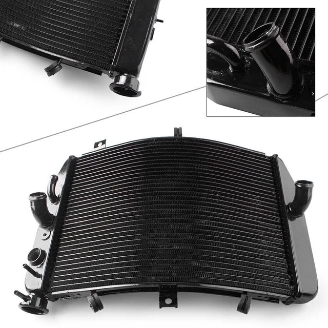 Motore Raffreddatore Radiatore Alluminio per Suzuki 04 05 GSXR 600 750 2004 2005 Nero