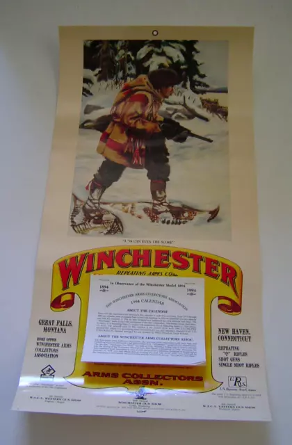 Vintage 1994 Winchester Calendar Poster NOS 11"X 22"