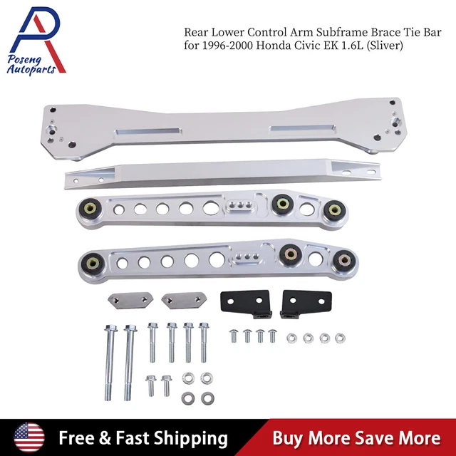 REAR LOWER CONTROL Arm Subframe Brace Tie Bar kit For Honda Civic EK