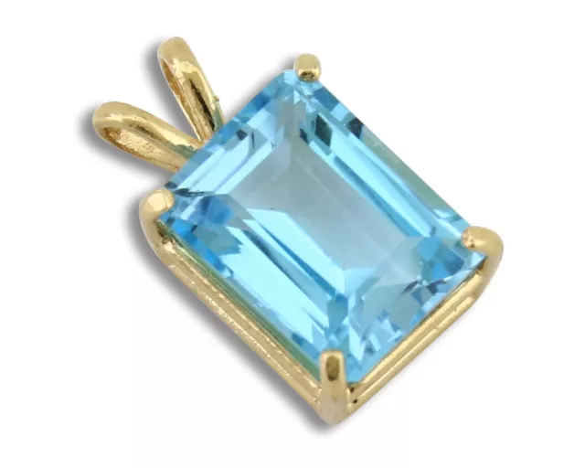 WOMEN NATURAL TOPAZ Solitaire Pendant 14k Solid Yellow Gold $339.00 ...