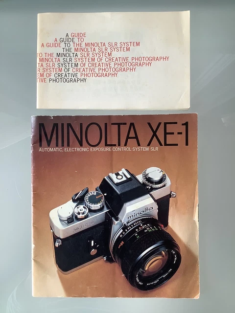 A Guide to the Minolta SLR System - Brochure a colori e guida Minolta XE-1