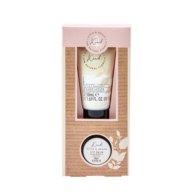 Style & Grace Kind Rescue Gift Set 50Ml Hand Lotion + 10G Lip Balm. New