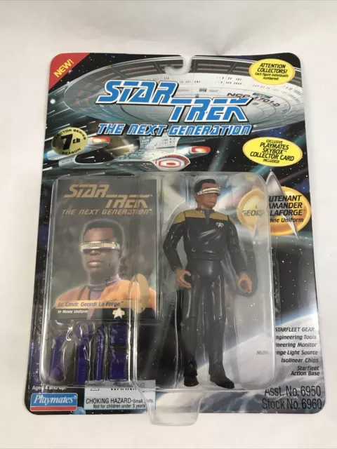 Star Trek Next Generation Geordi LAFORGE Movie Uniform Figure MOC Playmates TNG