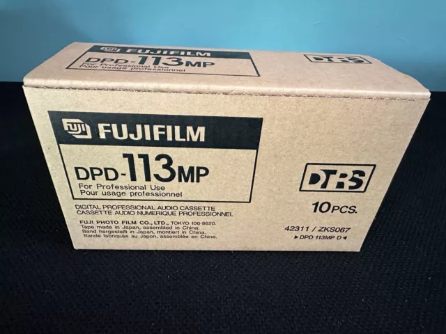 10 x FUJIFILM DPD-113MP -DTRS Digital Audio Tapes. New & Sealed  DA88/98HR etc 3