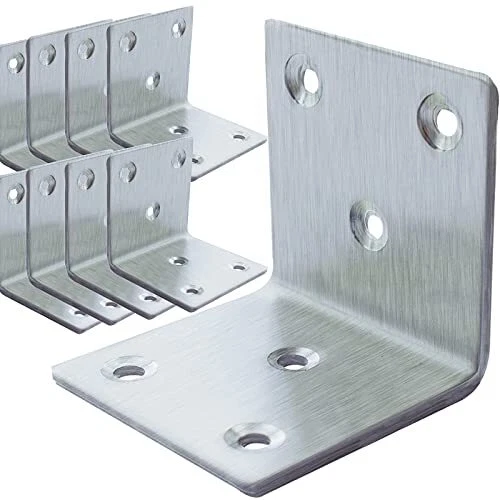 20Pcs Stainless Steel Angle Bracket 2x2x2 Heavy Duty Wide Corner Brackets Metal