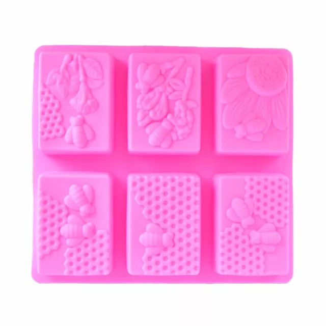 1pc Honey Bee Silicone Soap Mold diy Handmade Craft 3d Soap Mold❤ 3