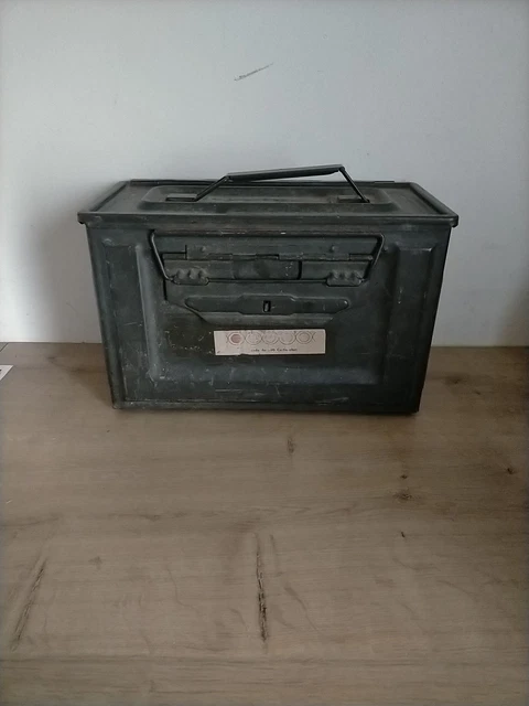 Ancienne caisse en chêne et zinc, 1920