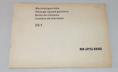 RICAMBIO elenco Deutz TRECKER d2506 D 2506 STAND 1968 
