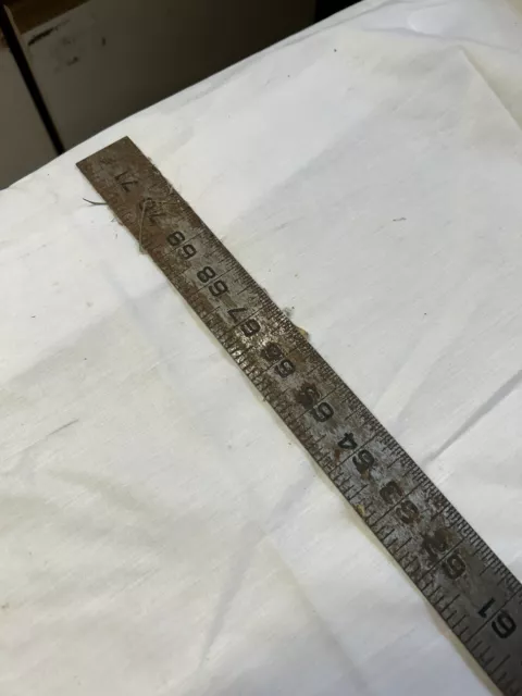 Lufkin No.62 Steel Scale, Steel Rule, Measuring Scale,72”, 6’ Scale,.1/16”,1/8”