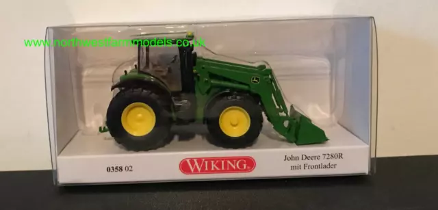 Wiking 1:87 Scale 035802 John Deere 7280R With Loader