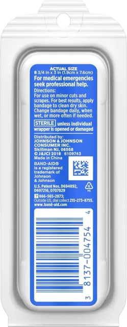 Johnson & Johnson Band-Aid Flexible Fabric Bandage Comfort  8Ct (3/4 X 3 INCH) 2