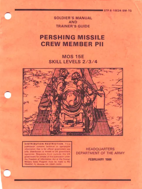 3,100 Page 10+ PERSHING MISSILE Ia II Field FM Technical TM Manuals on Data DVD
