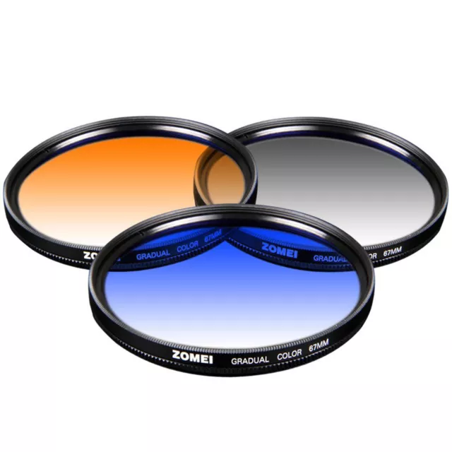 Zomei Slim Graduated Grey+Blue+Orange Neutral Density ND Filter 82mm