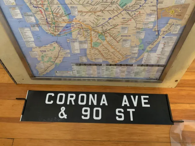 Ny Nyc Bus Roll Sign Section Corona Avenue Park 90 Street Flushing Meadows Art