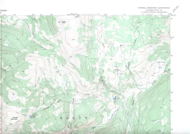 Farwell Mountain, Colorado 1962 Vintage USGS Topo Map 7.5 Quadrangle Topographic