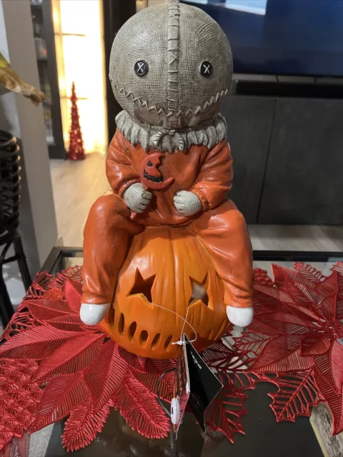 Trick r Treat Sitting Sam Light Up statue 16in Spirit Halloween