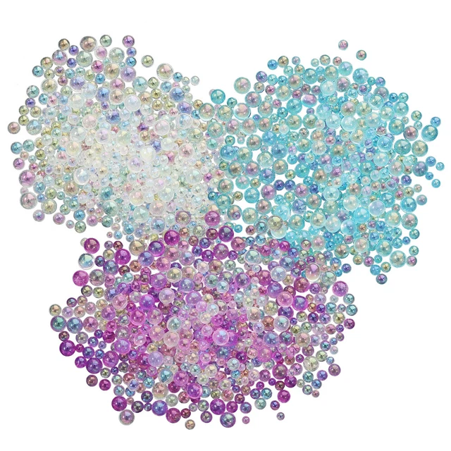 fournitures de bricolage pas de perles de trou perles de verre clair
