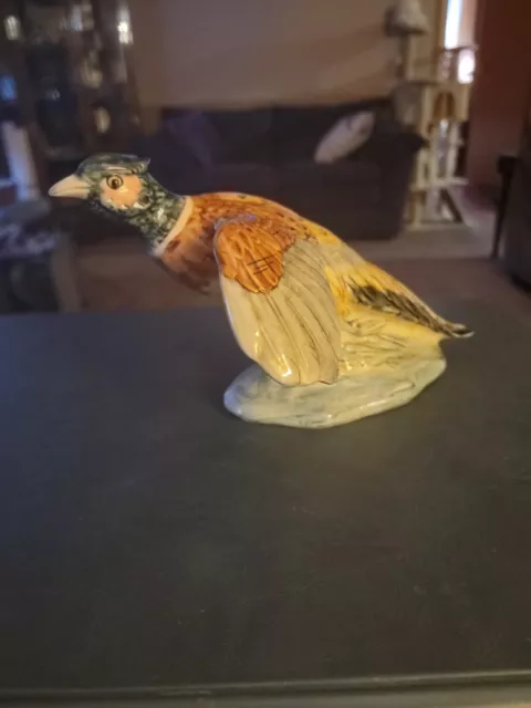 Vintage Stangl Pottery Bird Cockbird Pheasant #3492 Figurine 1941-1963 Ring-Neck
