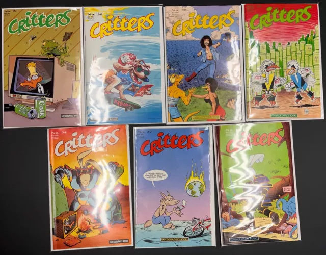 Critters (1986) 7 Book Lot #28 30 32 33 34 37 38 Fantagraphics Usagi Yojimbo