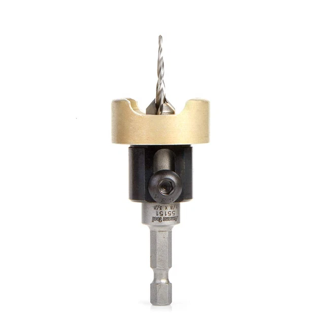 55151 Carbide Tipped 82 Degree Countersink with Tapered Drill and Adjustable Dep