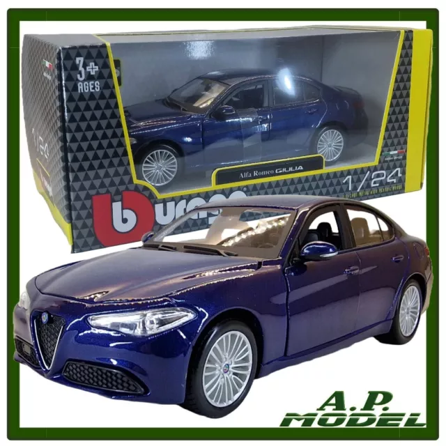 modellino auto scala 1/24 alfa romeo giulia modellini da collezione burago