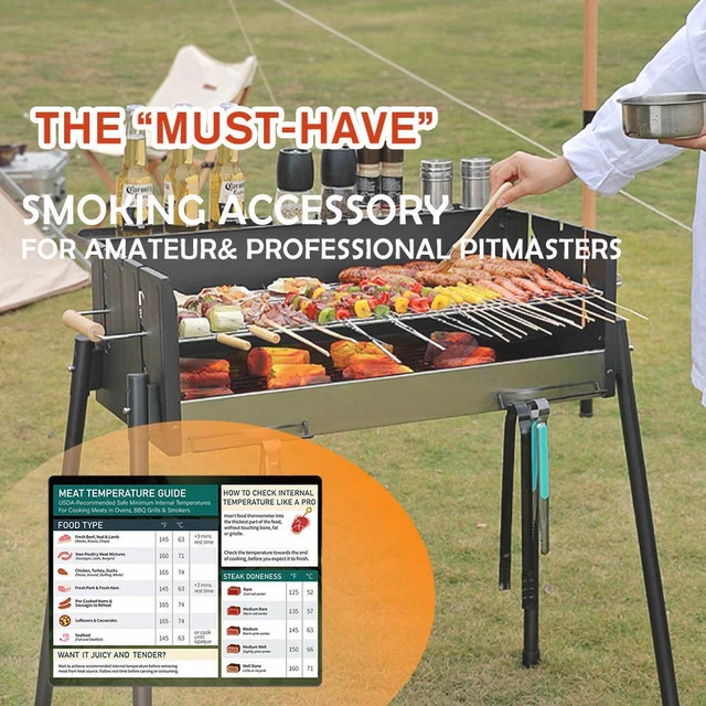 Meat Temperature Chart Magnet Cooking Grill Guide Meat BBQ' Chart Doneness M0M5