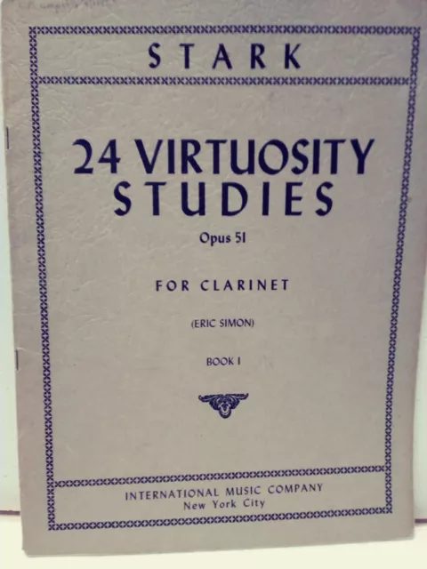 Robert Stark, 24 Virtuosity Studies for Clarinet, Op. 51, Book 1, No. 1780 Music