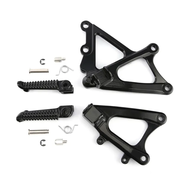 Front Footrest Footpeg Pegs Bracket Fit For Yamaha YZF R1 YZF-R1 2009-2014 Black