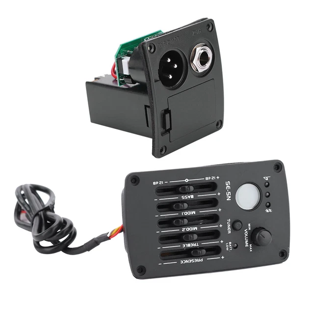 SE‑5N 5 Band EQ Equalizer Pickup Tuner For Acoustic Guitar Musical Instrument