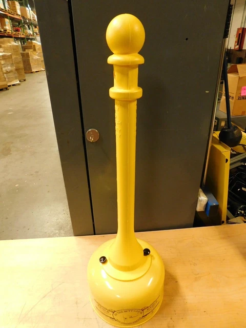 Eagle Cigarette & Cigar Receptacle Yellow 2 Gal Galvanized Steel Poly Tube 1202