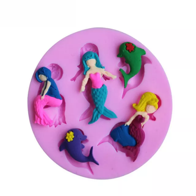 mermaid silicone fondant cake mould decorating mold chocolate baking LAPTUKPiwl