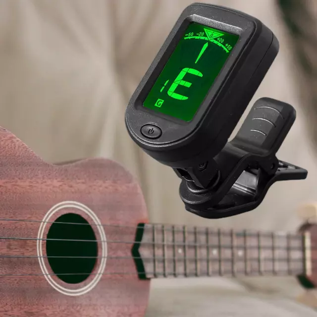 Accordeur de guitare acoustique Accordeur à clipser Écran LCD rotatif à 360