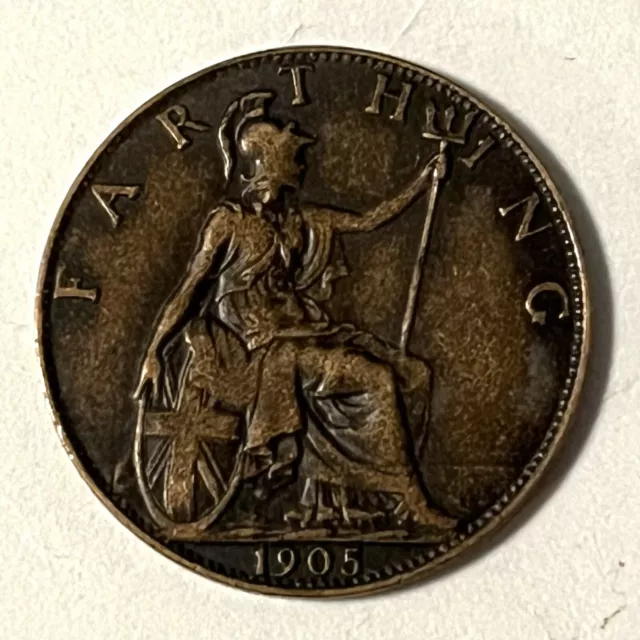 1905 Farthing Coin - King Edward Vii