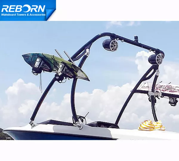 SALE! Reborn Elevate Wakeboard Tower Glossy Black Coated 5 Years Warranty