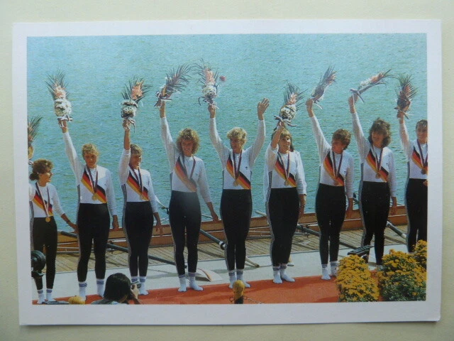 OLYMPIASIEGER 1988 RUDERN Achter (OS) DDR Karte