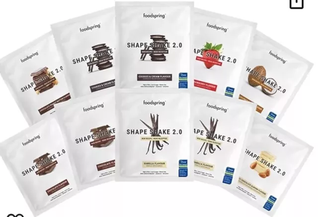 Foodspring Shape Shake 2.0 - 10x60g Probiergrössen Neu