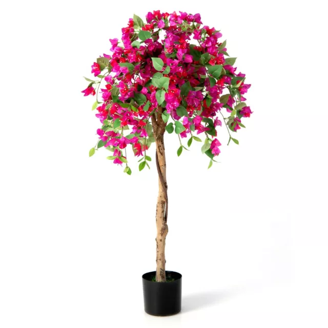 Plante Artificielle de 135CM avec Base en Ciment Fausse Azalées 312 Fleurs 624