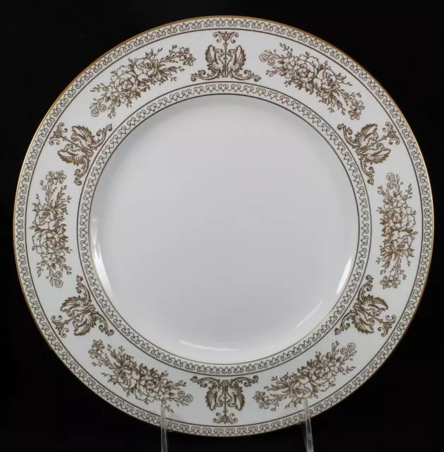 Wedgwood Columbia Doré Assiette Doré Fleurs Blanc Corps