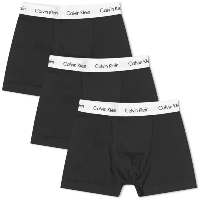 Calvin Klein Mens Boxers Trunks 3 Pack Ck Black Classic Fit S  M L Xl Rrp 42