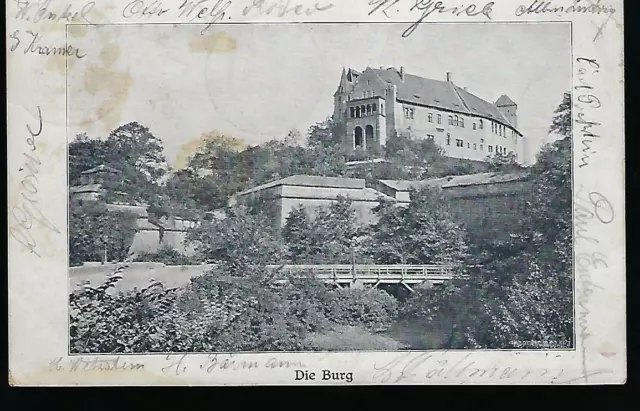 AK 1897 Nürnberg Die Burg  alte Ansichtskarte / Postkarte frankiert mit BAYERN 5