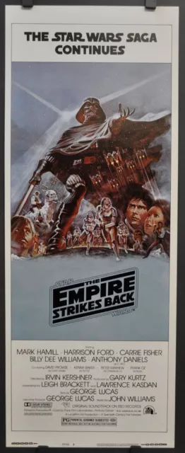 Star Wars EMPIRE STRIKES BACK 1980 ORIGINAL 14X36 "B" MOVIE POSTER HARRISON FORD