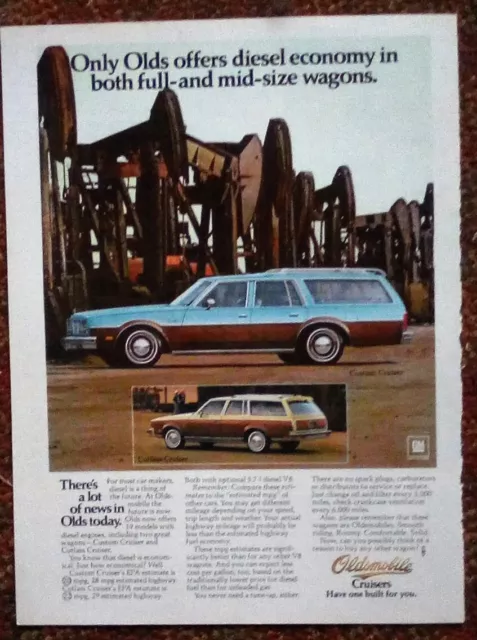 1979 Oldsmobile Cutlass Custom Cruiser Station Wagon Print Ad