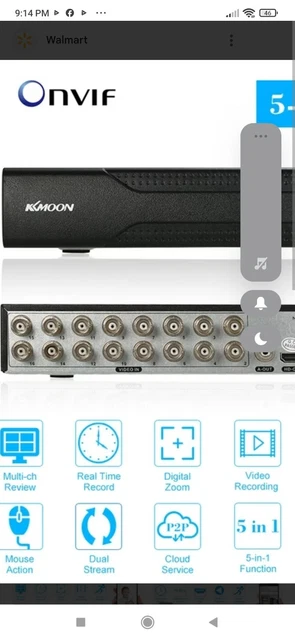 16ch 1080P 1080N AHD TVI CVBS ANALOUGE CCTV DVR XMEYE MOBILE APP FLOUREON KKMOON